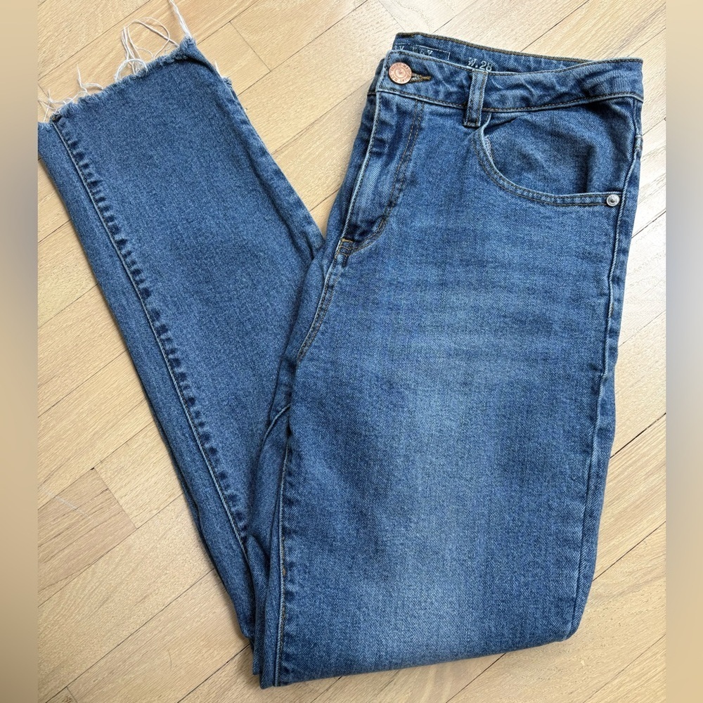 Noisy may Blue Ankle Cropped Jeans